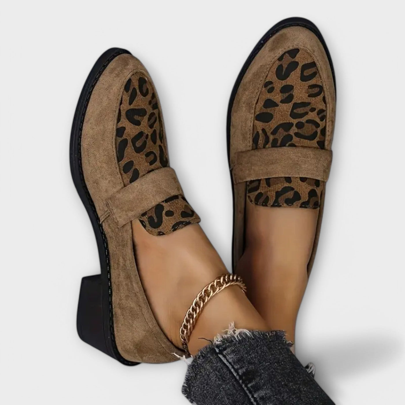Noemi™ | Karla Loafers met Leopardenprint