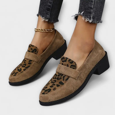 Noemi™ | Karla Loafers met Leopardenprint