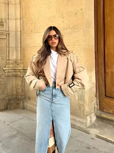 Blair™ | Cropped Trenchcoat