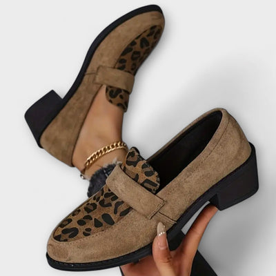 Noemi™ | Karla Loafers met Leopardenprint