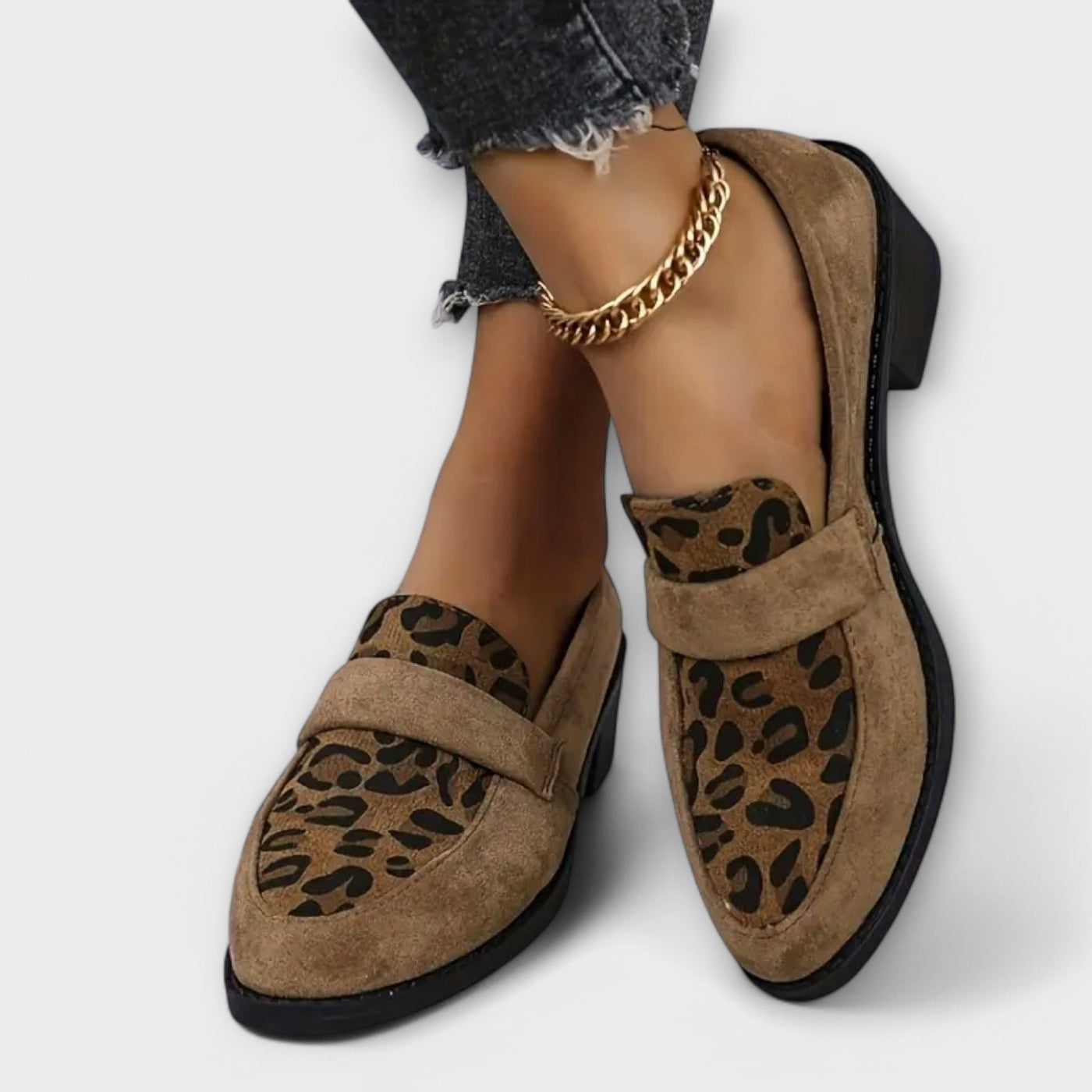 Noemi™ | Karla Loafers met Leopardenprint