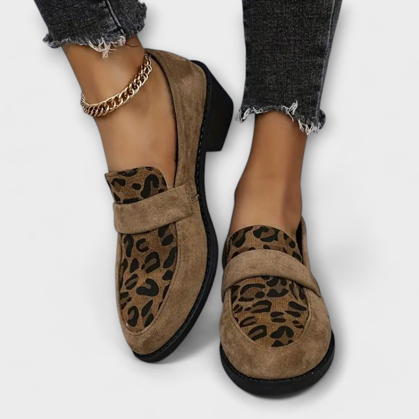 Noemi™ | Karla Loafers met Leopardenprint
